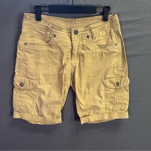 Kuhl Cargo shorts, size small, mustard color